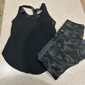 Camo PowerHold Fabletics leggings with Top